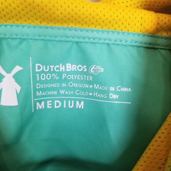 Dutch Brothers Mens M Green Long Sleeves 1/2 Zip P - Picture 7 of 9